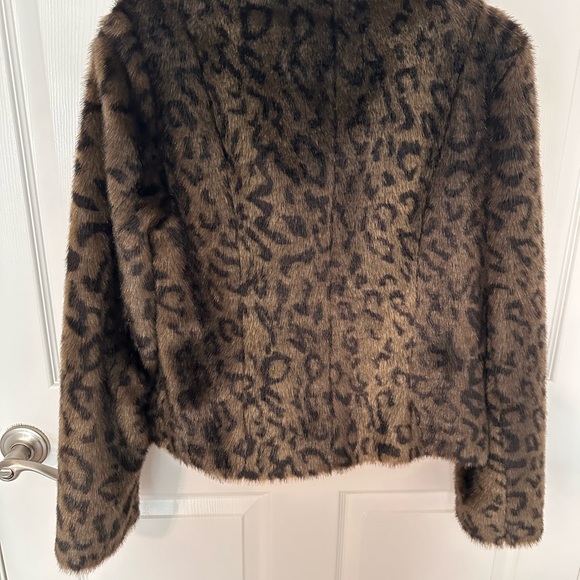 VELVET FAUX LEOPARD JACKET - Picture 5 of 6